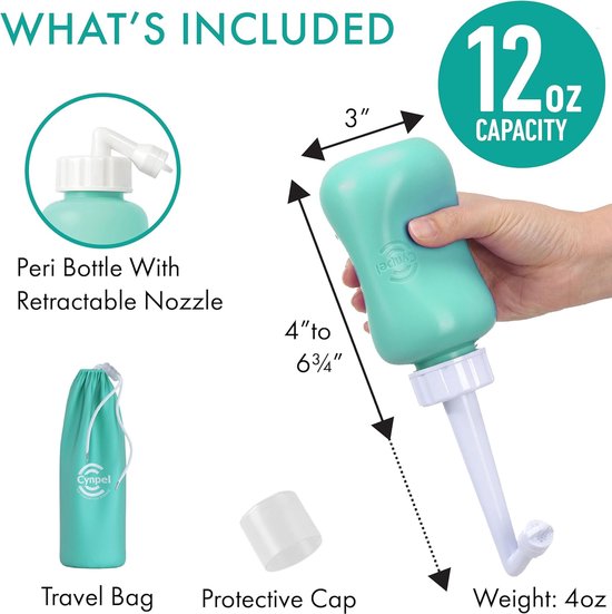 Draagbaar Bidet voor Postpartum Zorg - Peri Fles voor Vrouwen - Ziekenhuis Tas Zwangerschap Essentials van Frida Mom — afbeelding 4