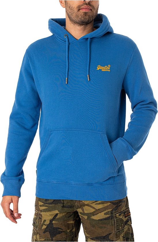 Superdry Essential Logo Hood Blauw XL Homme