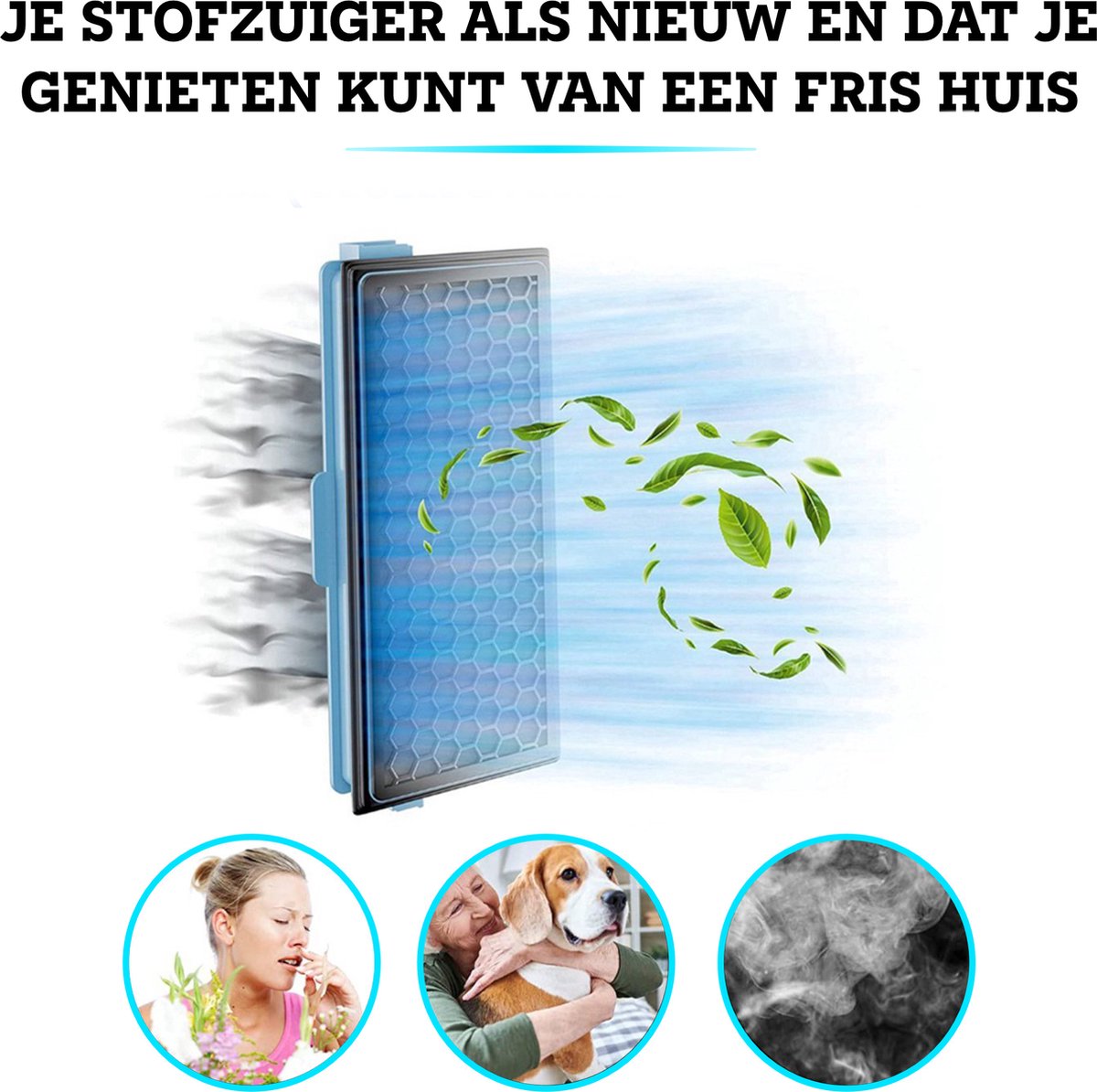 Somstyle Actieve HEPA Filter Set 2 Stuks Geschikt voor Miele Classic Compact C1, Complete C2 & Complete C3 - Vervangbaar - Stofzuiger onderdelen — afbeelding 3