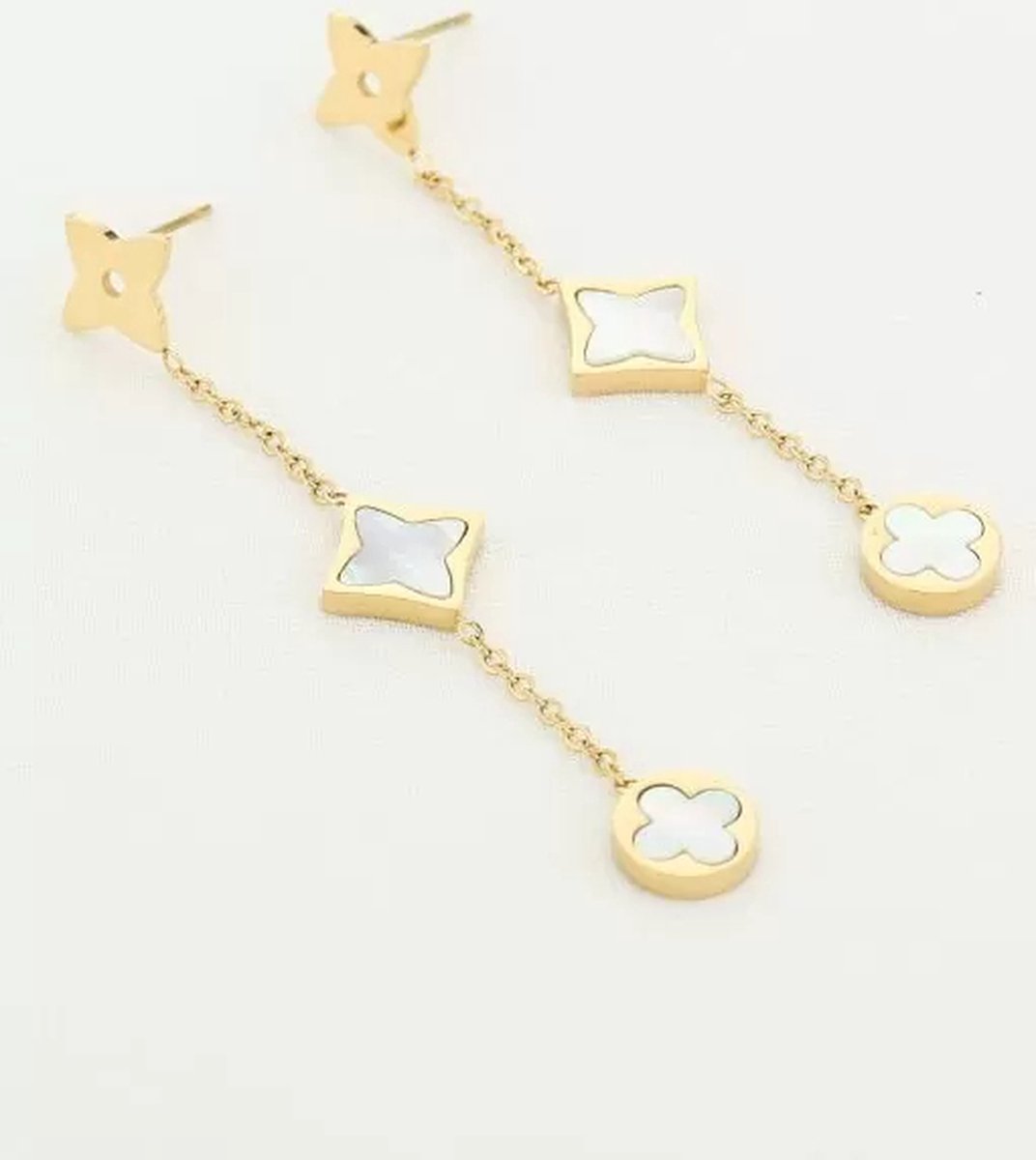Michelle Bijoux - Inspired Luxe Goodlife Oorbellen - Stainless steel - Goud