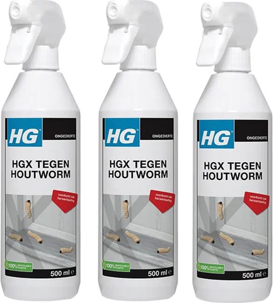 HGX Tegen Houtworm - 3 stuks + gratis KD Spons