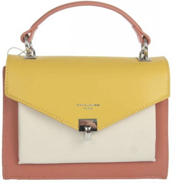 Handtas David Jones - Geel/Rood/Beige