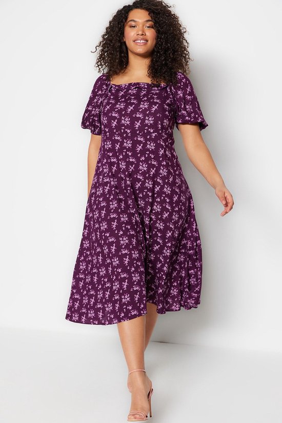 Trendyol TBBSS22EL1712 Volwassenen Vrouwen - Damson-kleur - 42