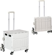 Bol.com HOMCOM Einkaufstrolley mit Teleskopgriff 923-053V00 aanbieding