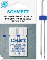 Schmetz naaimachine tweeling naald  stretch  130/705 H-S ZWI 2,5/75