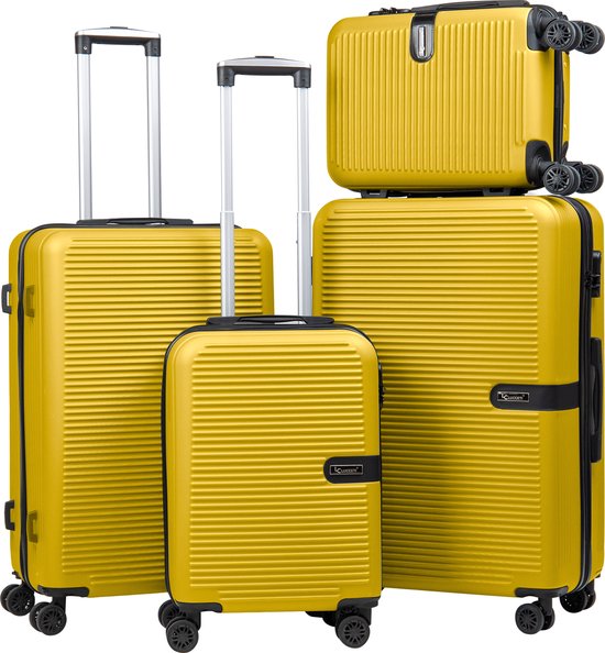 Koffersets - kofferset 4delig met wielen - Met wielen - Meedere Koffers - Trolley - Milaan - Yellow