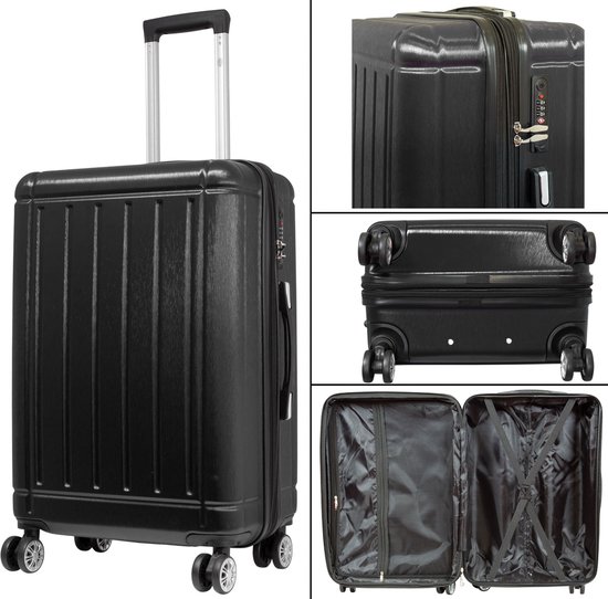 Tan.tomi Reiskoffer 95L - Grote Trolley Koffer Met 4 Wielen 95l Handbagage Ruimbagage Cijferslot Reiskoffer Trolley Koffer Met Wielen Donkergroen 675addcf8ca8bcff05052fcb