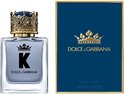 Dolce & Gabbana K Eau de Toilette 50ml fles met kroon dop en doosje in marineblauw.