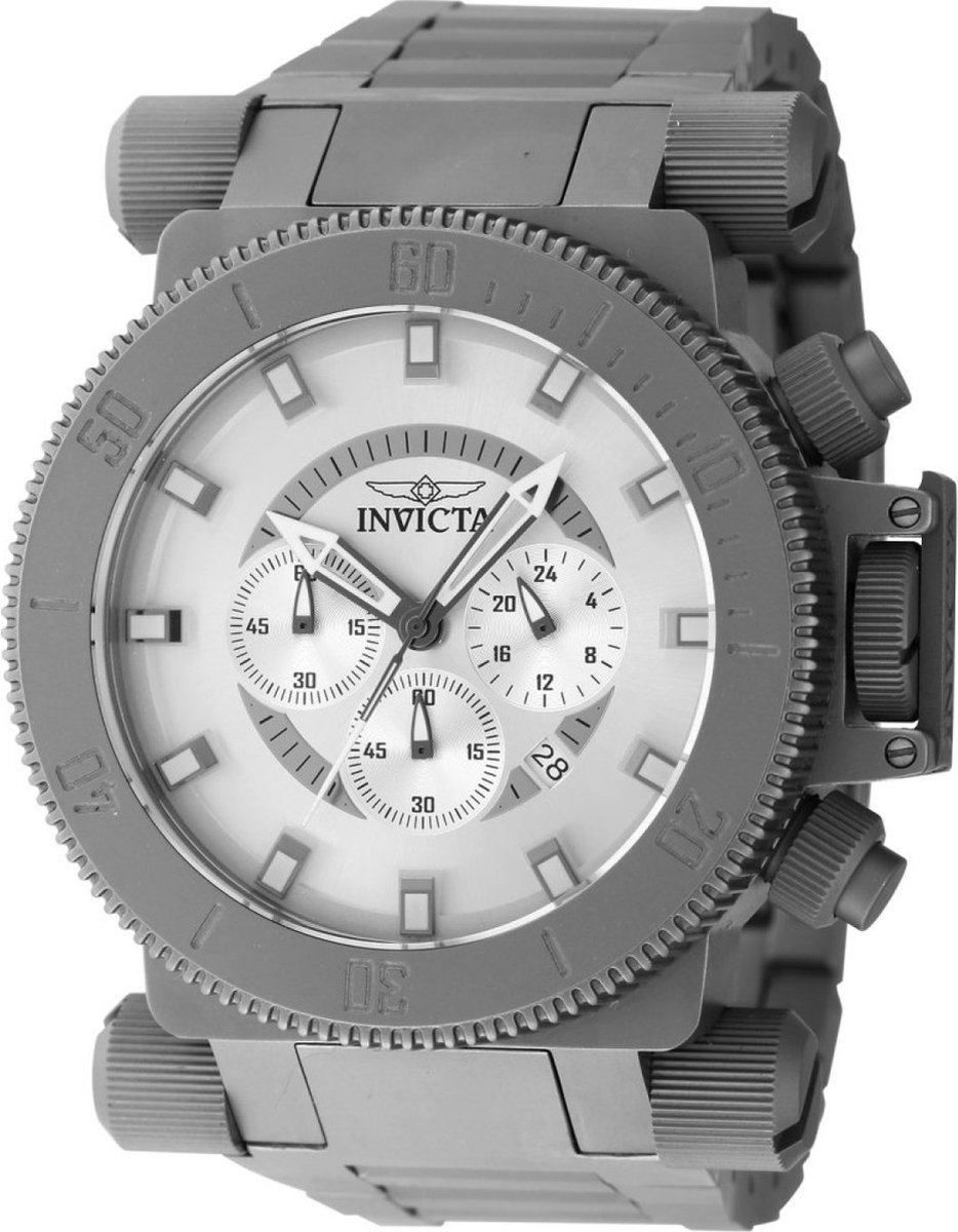 Invicta Coalition Forces 46534 Heren Horloge - Waterdicht - Analoog - Quartz Uurwerk - Roestvrij Staal met zilveren Wijzerplaat - 51mm