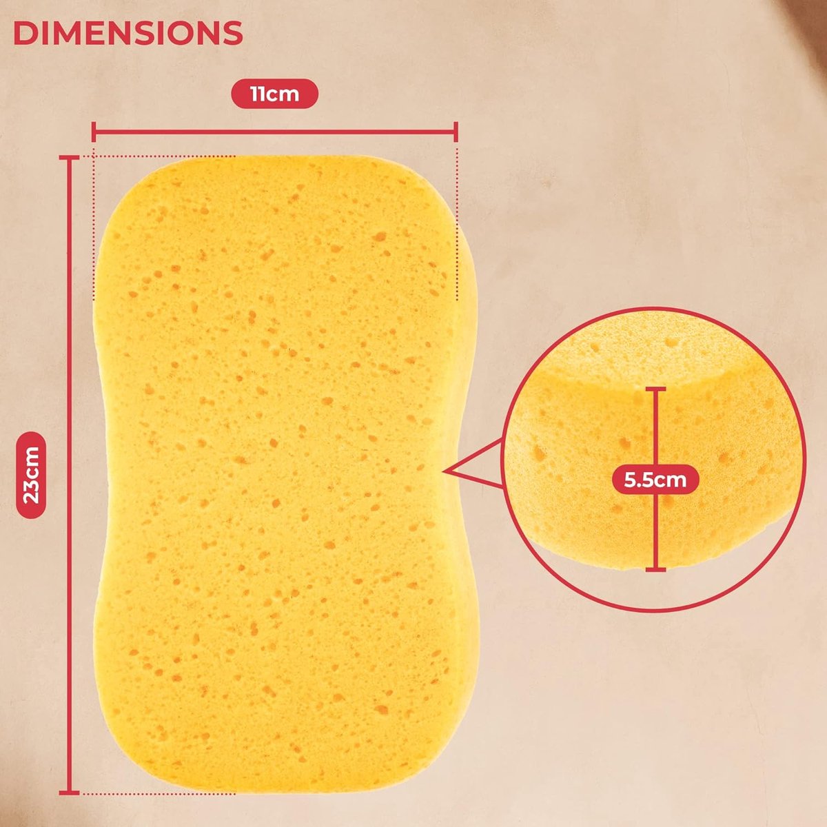 Lot De 3 éponges Jaunes Pour Lavage De Voiture | Hautement Absorbantes, Douces Pour La Carrosserie - 8