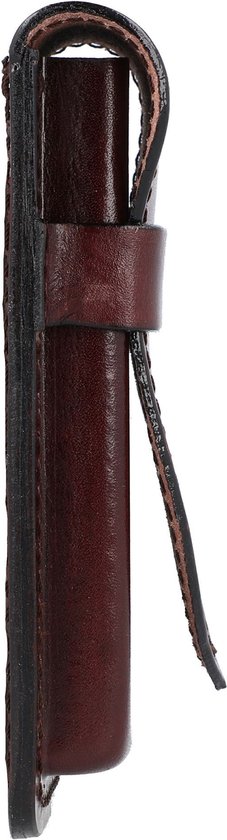 Étui à stylos en cuir de selle Mika pour 4 stylos, env.16 x 7 x 2 cm, marron. 28063302