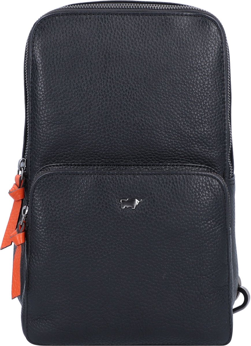 Braun Büffel Schoudertas Tabletzak Novara Sling Bag Black Zwart