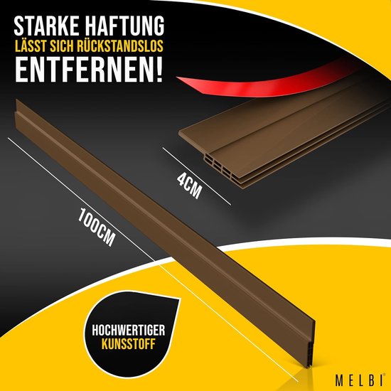 BKSAI Deurafdichting, tochtstopper voor deuren, 70-90 cm, zonder lijm, deur, win
