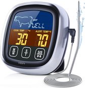 Vesfy Digitale Vleesthermometer met 8 Kookprogramma's - Tot 300℃ - BBQ accesoires - Oventhermometer - BBQ thermometer