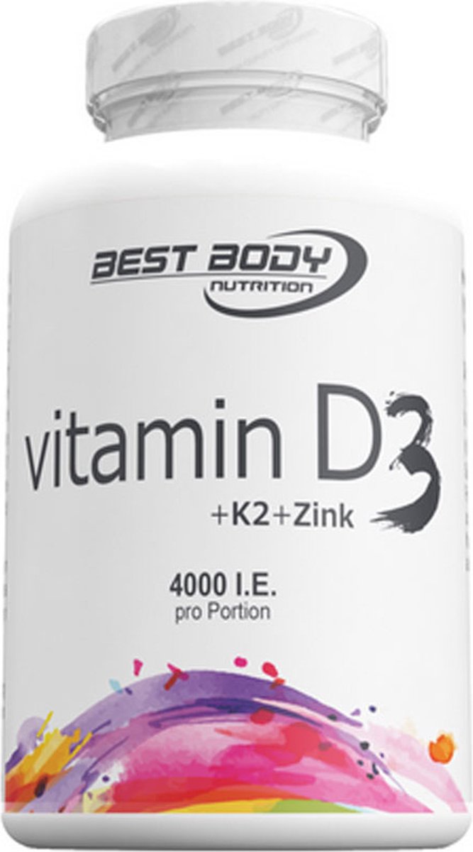 Goedkoopste D K Zn - vitamine D3 4000ie K2 60mcg zink 80 tabletten | Best Body