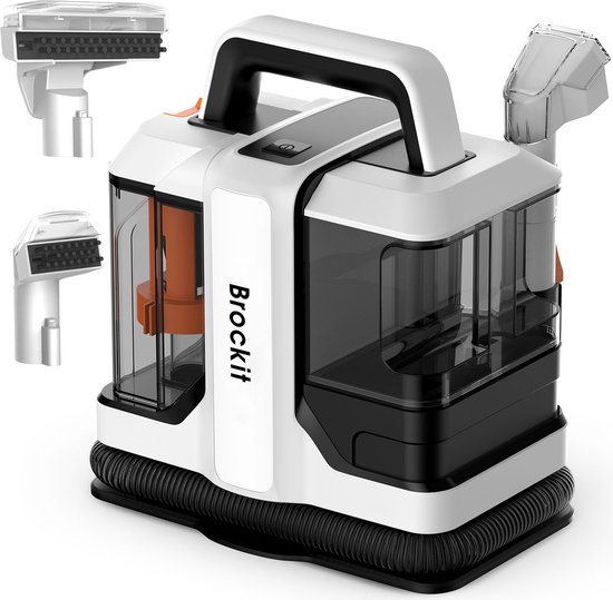BROCKIT SpotClean Pro Vlekkenreiniger - Tapijt, Trappen, Bank, Matras & Auto Reiniger - Stofzuiger Zonder Zak - Krachtige Reinigingsmachine voor Altijd & Overal Schoonmaken
