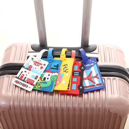 Doodadeals® - Koffer Labels - Baggage Label - Suitcase Tag - Ook leuk voor kinderen - 4 stuks