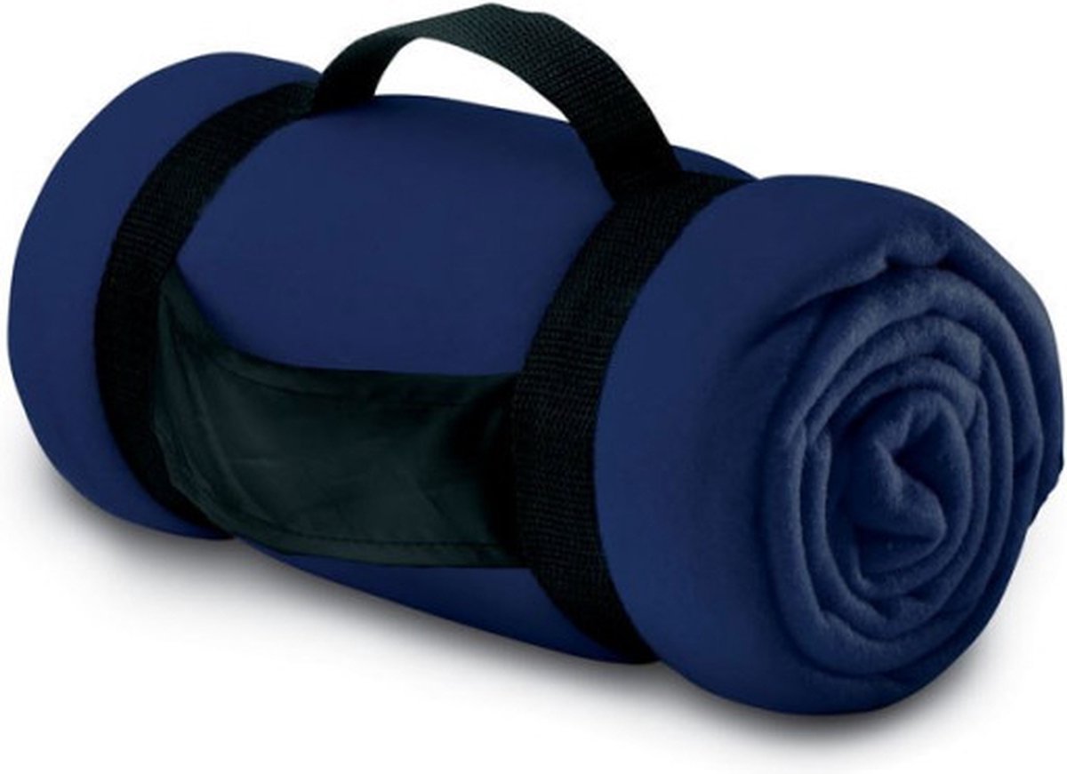 Fleece deken blauw