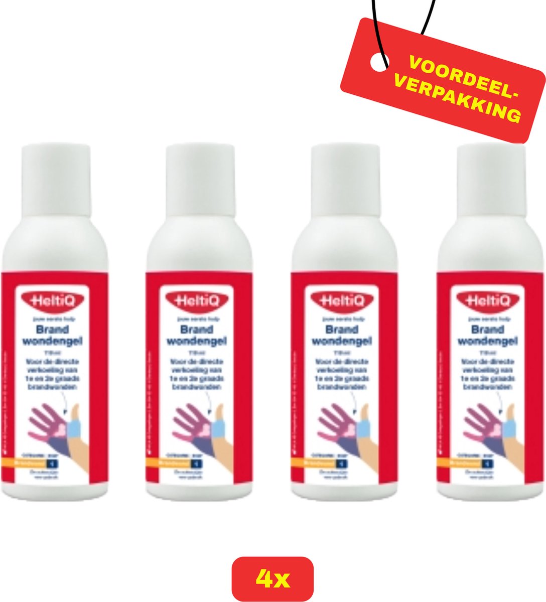 Goedkoopste 4X HeltiQ Brandwondengel - 4x 118ml - Voordeelverpakking!