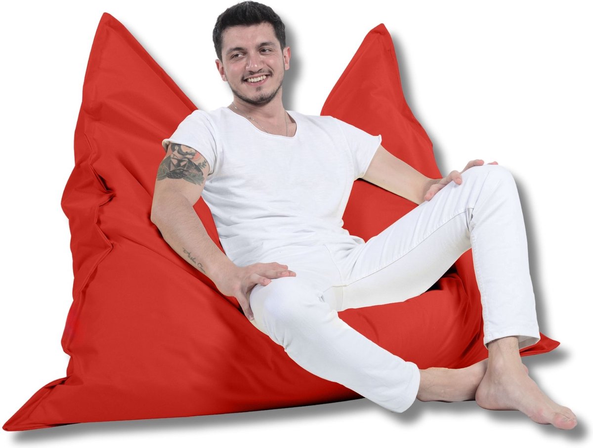Xoft Living - Zitzak Zitkussen - 130x150 - Rood - Volwassenen & Kinderen