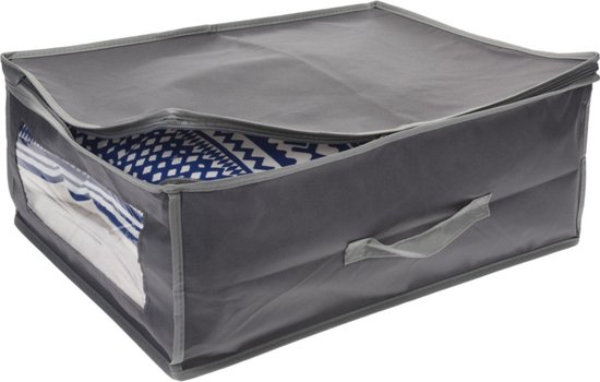 Set Van 3 Kleding Opbergtas 90L, Grote Opbergdoos Opslag Opvouwbare Verhuisdozen Dekbed Opberghoes Grijs644335cm