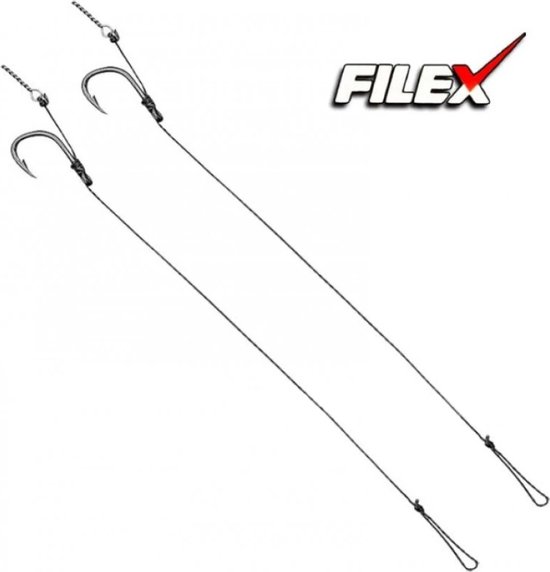 Deux bas de ligne tressés pour feeder méthode avec hameçons.