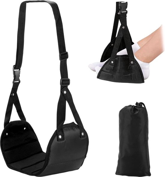 Vlucht Voetsteun Hangmat, Vliegtuig Reisaccessoires - Draagbare Reisvoet Hangmat Voor Vlucht Bus Trein Kantoor Thuis - Perfect Voor Het Ontlasten Van Uw Voeten,Starblue