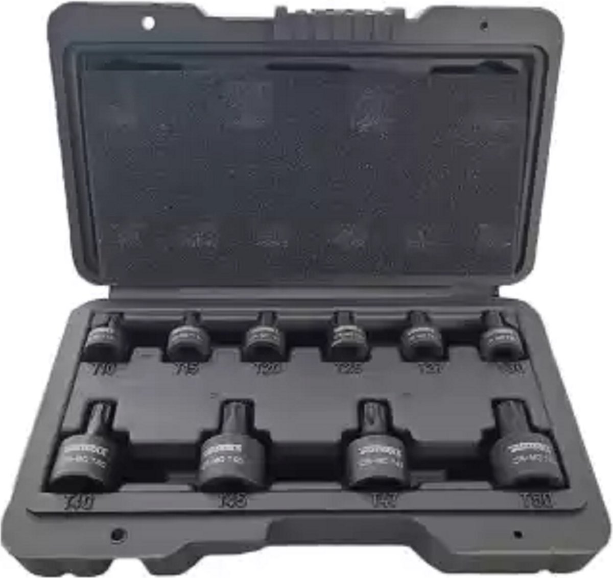 Krachtdoppen set torx van Chrome Molybdeen-9 delige-Stubby
