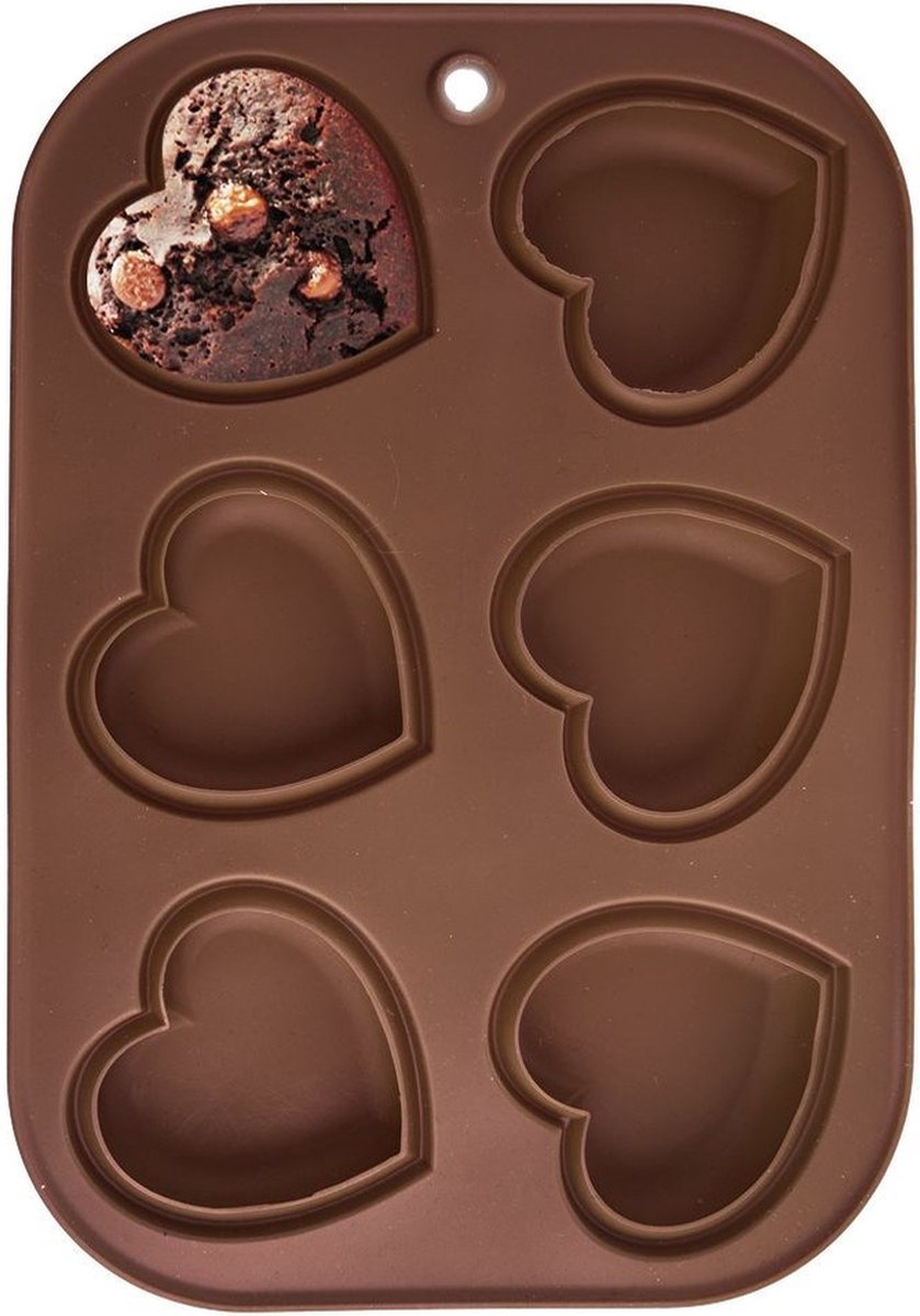 Muffinvorm Silicone Oranje Hart SILLINIE - Bakvorm - Cupcake Vorm - Muffin - Vormpjes