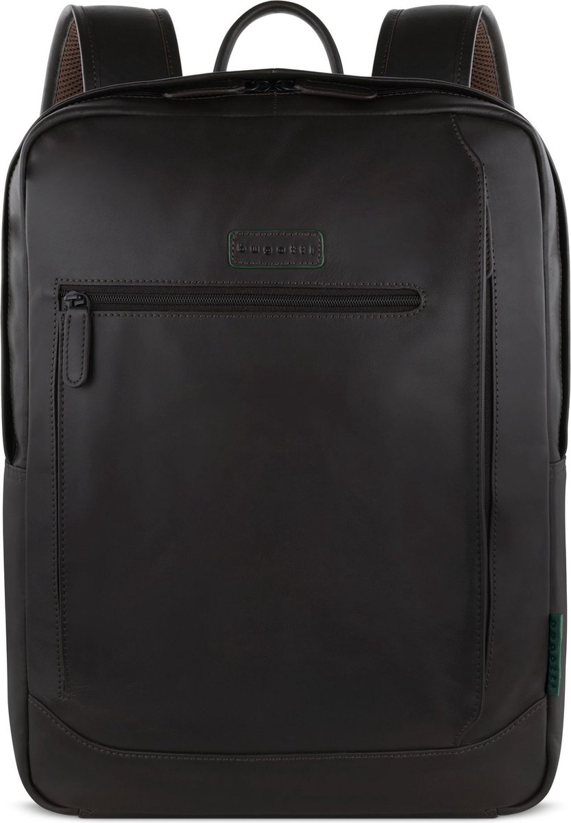 bugatti Laptop rugzak Rugzak met laptopvak Clark Backpack Darkbrown Donkerbruin
