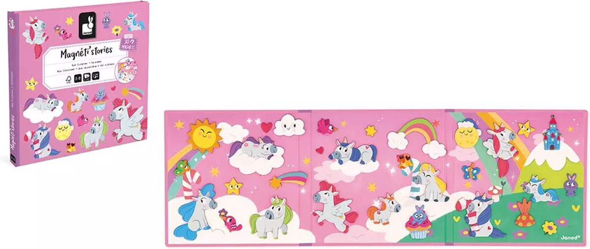 Janod - Magneti Stories - Eenhoorns – Educatieve magneetset