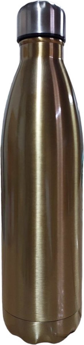 Waterfles – Drinkfles 750 ml 26oz - Goud - BPA & Lekvrij - Waterfles isolatie - Thermosbeker - Dubbele isolatie drinkflessen - Kinderen & volwassenen.