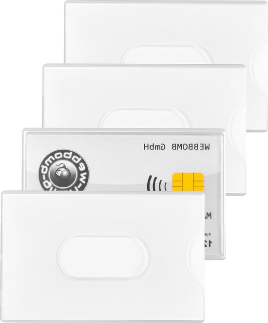 ID-kaarthouder, Hard Plastic, Met Duimschuif, Mat, Liggend Formaat Korte Zijde