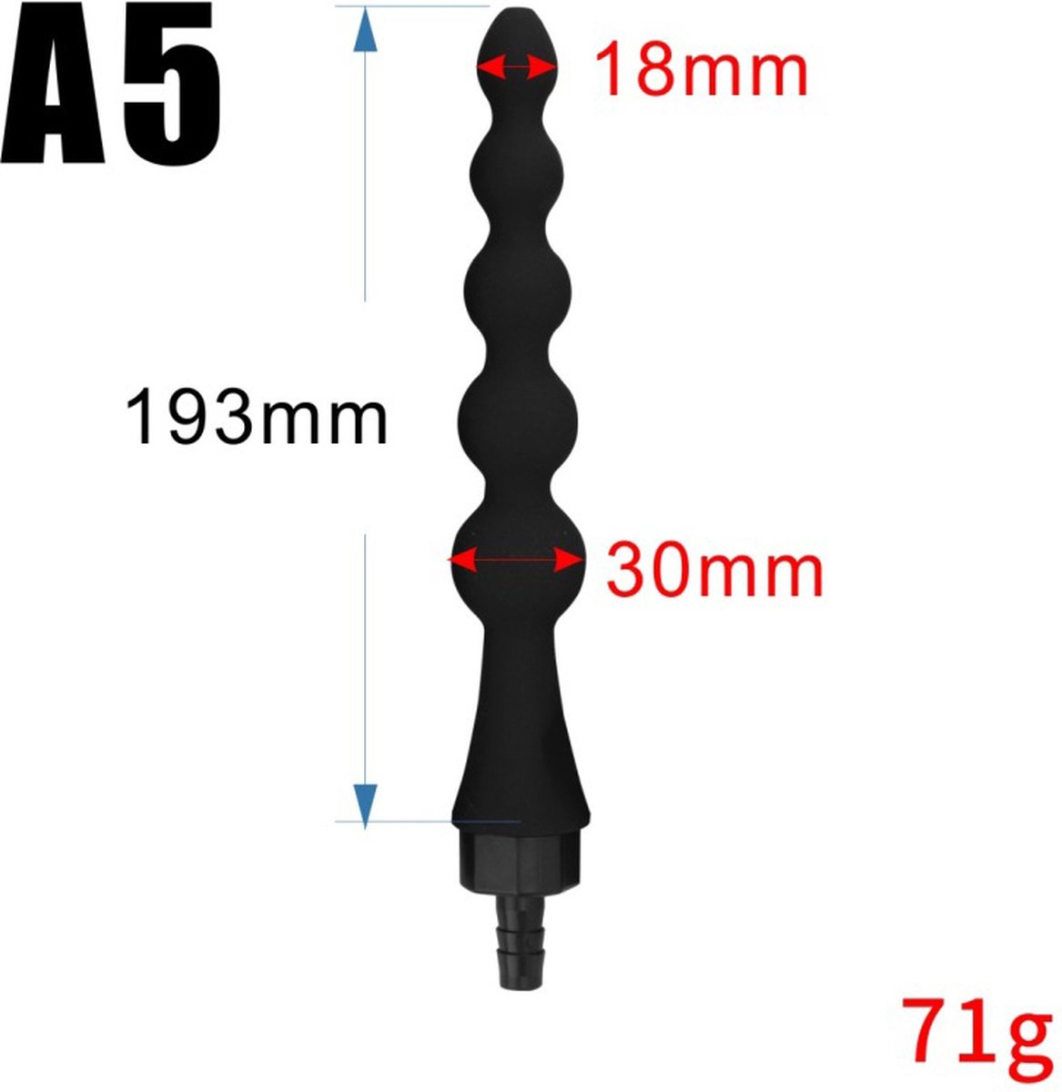 Goedkoopste 19 cm flexibele siliconen anaal douche - type A5