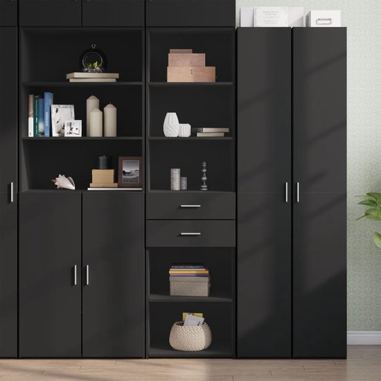 vidaXL Hoge kast 50x42,5x185 cm bewerkt hout betongrijs