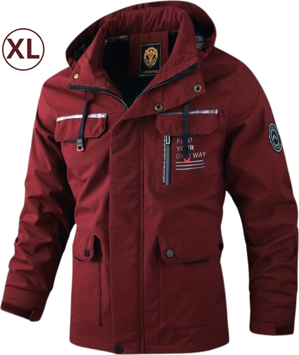 Nivard Windjas Voor Heren Parka Herst & Lente Jas Volwassen Rood