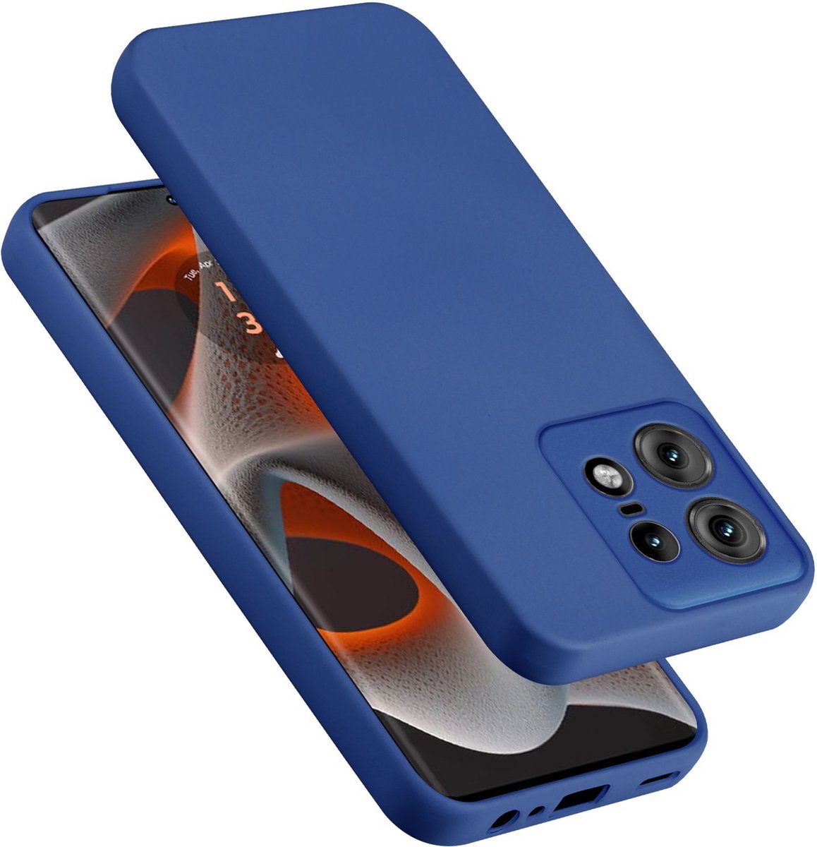 Cadorabo Hoesje geschikt voor Motorola Edge 50 Pro in LIQUID BLAUW - Beschermhoes gemaakt van flexibel TPU silicone Case Cover