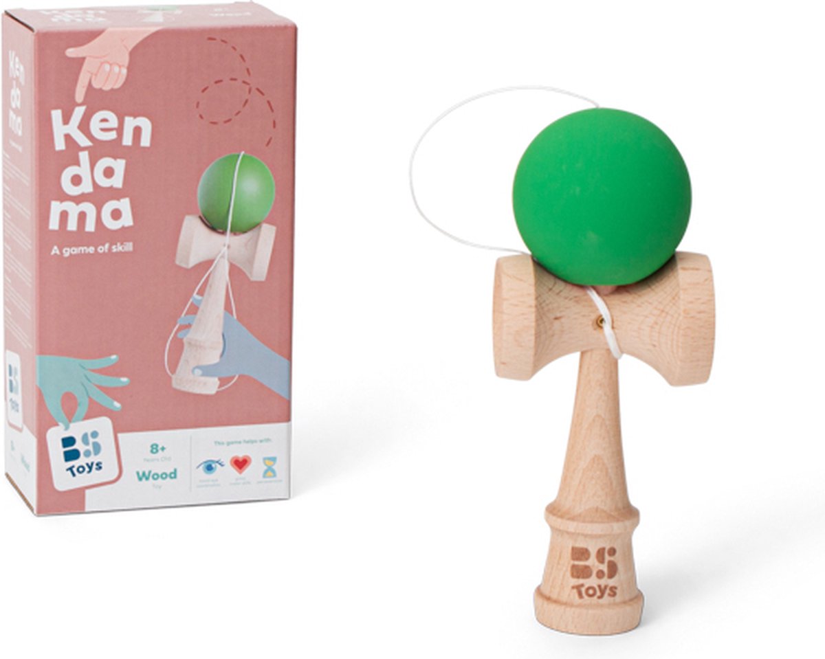 BS Toys Kendama Spel - Vangspel - Japanse Behendigheidsspel vanaf 8 Jaar - Vangbal - Kinder Speelgoed - Houten Spel - Coördinatie Training - Kendama spel - Houten speelgoed — afbeelding 3