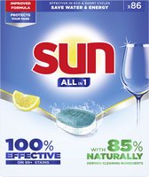 Bol.com Sun - Vaatwastabletten - All-in 1 - Citroen - 86 Stuks aanbieding