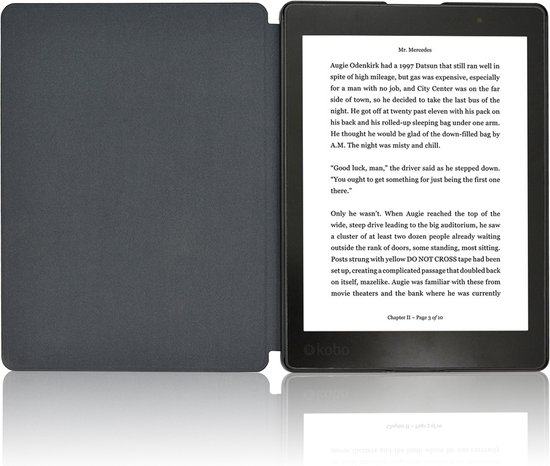 Goodline® - Hoesje geschikt voor de Kobo Aura Edition 2 (6") N236 - Hard Cover Hoes / Slimfit Sleepcover - Zwart van Merkloos — afbeelding 2
