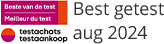 Dit product komt als "Beste uit de test" volgens Test Aankoop in augustus 2024.