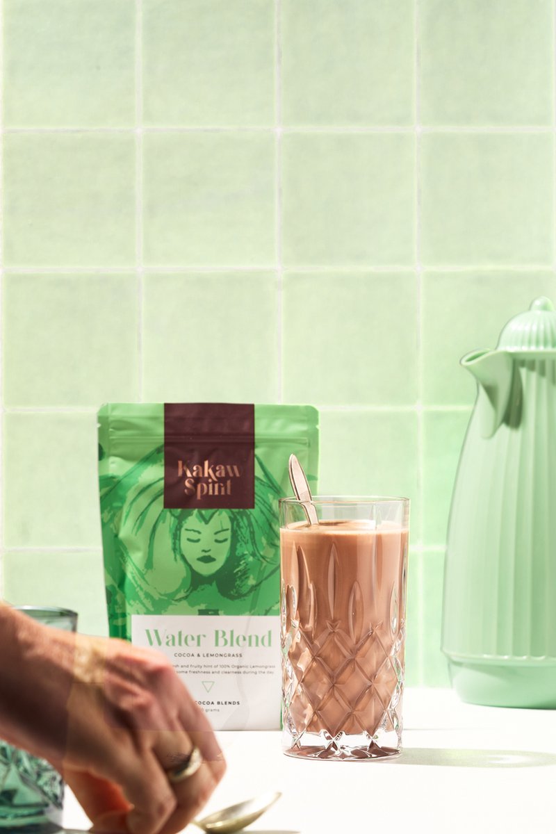 Goedkoopste Kakaw Spirit Biologische Pure Cacao poeder Water blend Lemongrass 150 Gram Dagelijks gebruik - Ceremonial cacao