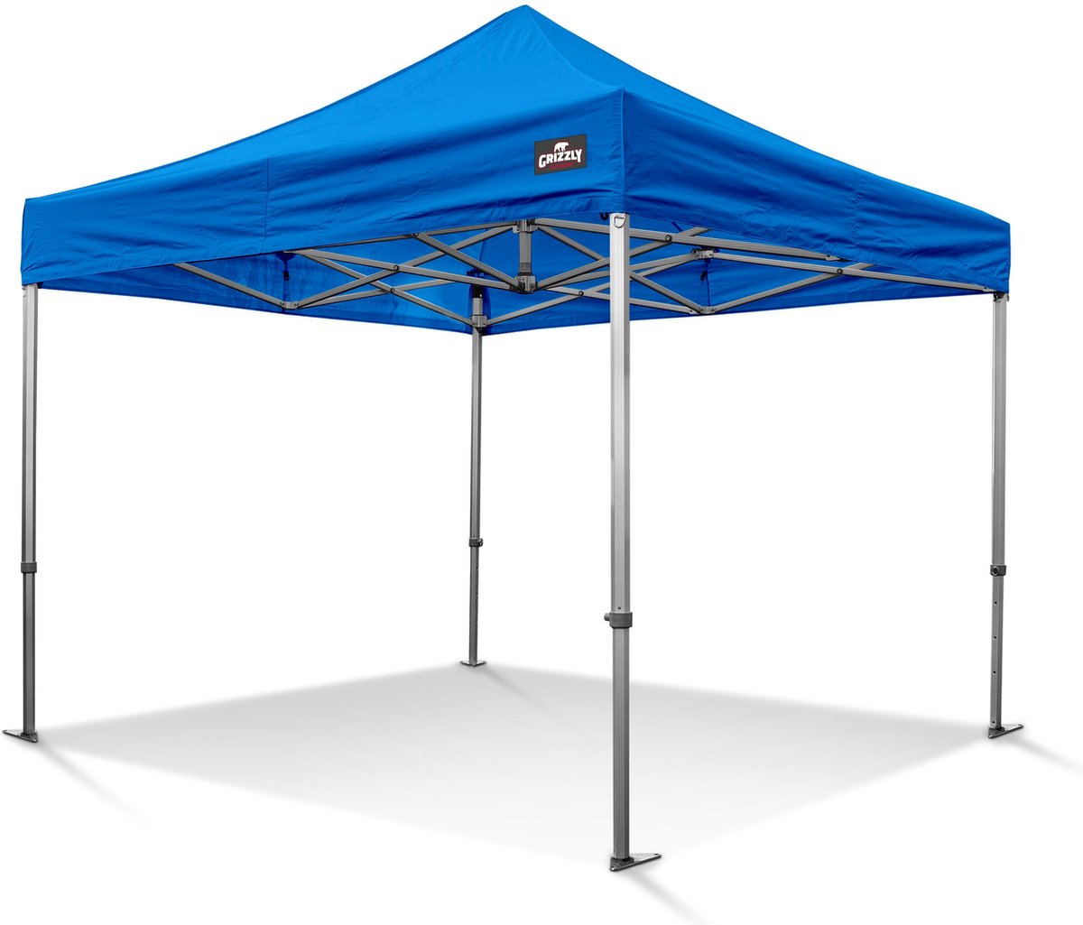 Easy Up Partytent  - Vouwtent - 3x3m Pro 40 mm Aluminium blauw Inclusief gratis transporttas op wielen en spanbandenset met haringen