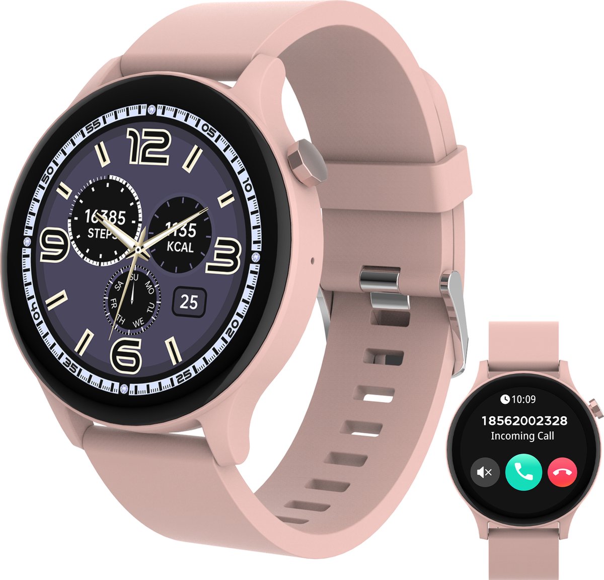 DENVER SWC338RO Smartwatch - Volledige Belfunctie Roze