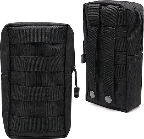 Set 3 Sacs Tactiques Molle Avec Accessoires - Sac Banane EDC Poche Eau Outdoor