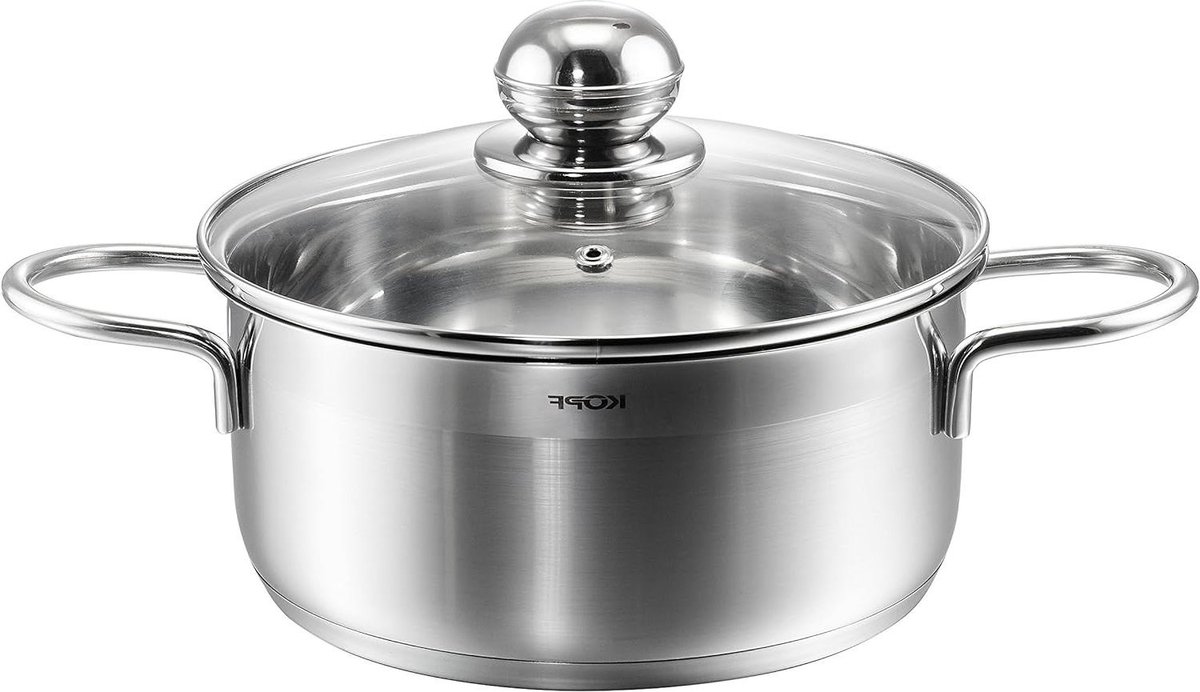 Braadpan Josie Ø 20 cm - Hoogte 9 cm - 2 liter - Roestvrij staal - Koken