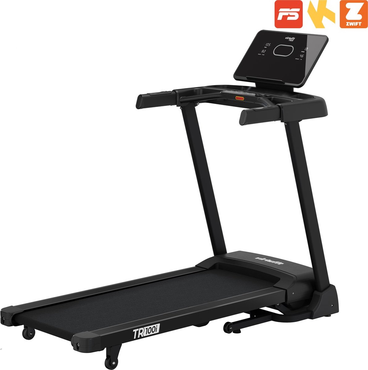 Afbeelding 2 van VirtuFit TR100i Loopband - Inklapbaar - LED display - 40 programma's - Tot 16 km/h - Hellingshoek 12% - Belastbaar tot 120 KG - 99% voorgemonteerd - Meet de hartslag en calorieverbruik - Compatibel met Fitshow, Kinomap en Zwift