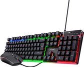Trust GXT 838 Azor - Bedraad Gaming Toetsenbord en Muis - QWERTY - Zwart