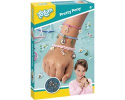 Totum Pretty Pony - knutselset paarden sieraden maken - bedel armbandjes maken met hoefijzer en paardenbedels - creatief speelgoed meisjes knutselset - cadeautip