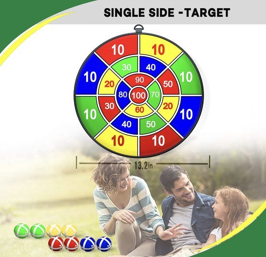 Dubbelzijdig Dartbord Met Dartpijlen - Inclusief 6 Darts Complete Set Voor Bullseye Spel